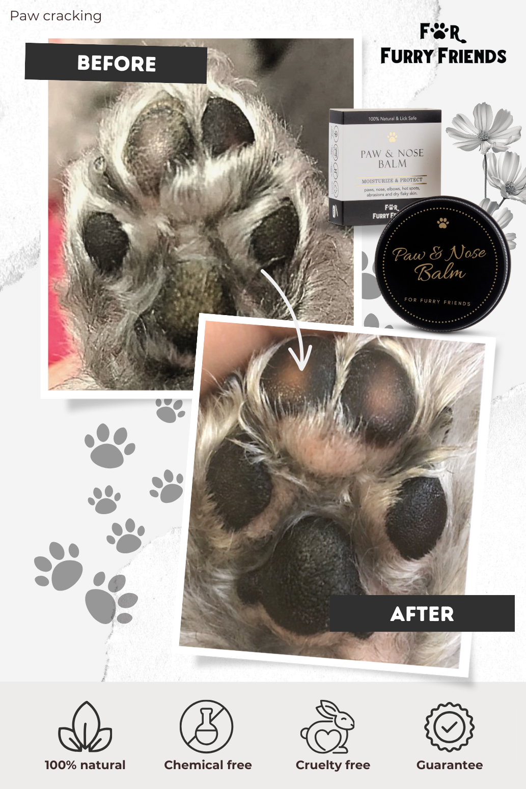 Paw & Nose Balm b4 after